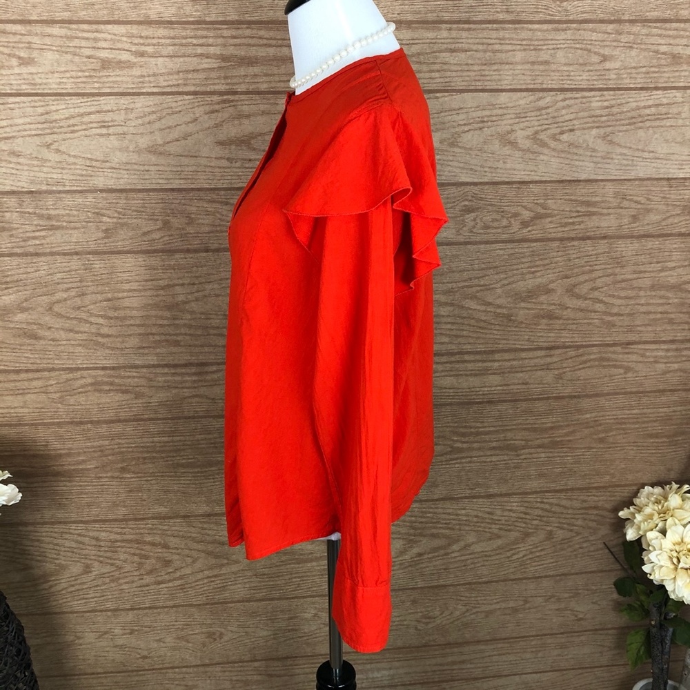 Current Elliott Asley Button Down Ruffle Shirt - image 5